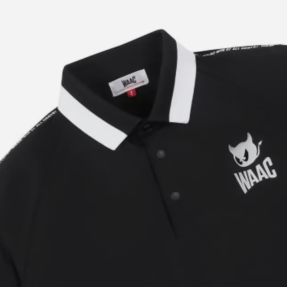 Áo Golf Tay Ngắn Nam Waac Player'S Edition Metalic Waccky Point - Đen - Supersports Vietnam