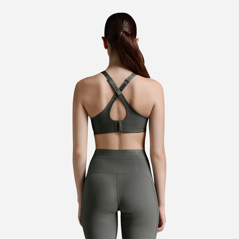 Áo Bra Thể Thao Nữ 2XU Aero Medium Impact - Xám - Supersports Vietnam