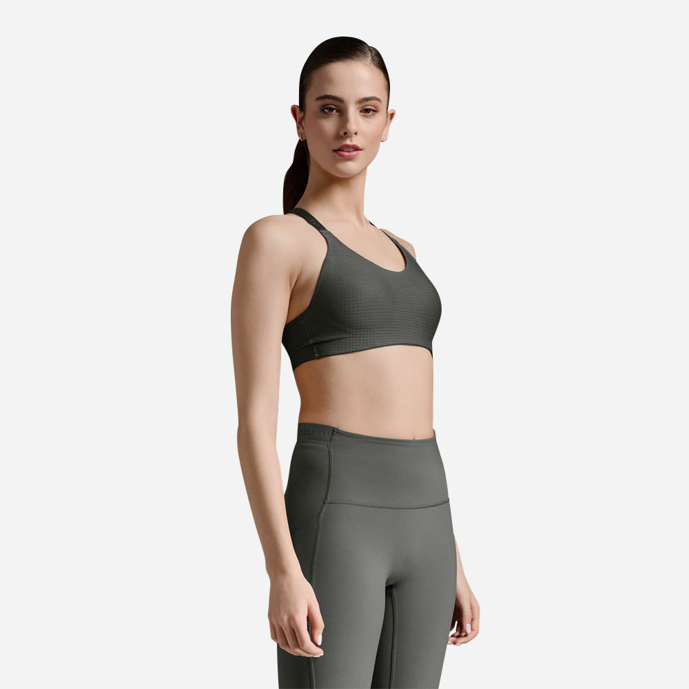Áo Bra Thể Thao Nữ 2XU Aero Medium Impact - Xám - Supersports Vietnam