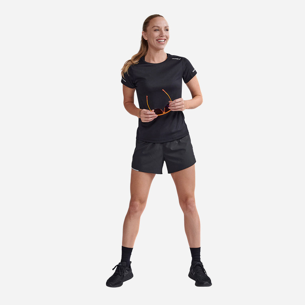 Áo Tay Ngắn Nữ 2XU Aero - Đen - Supersports Vietnam