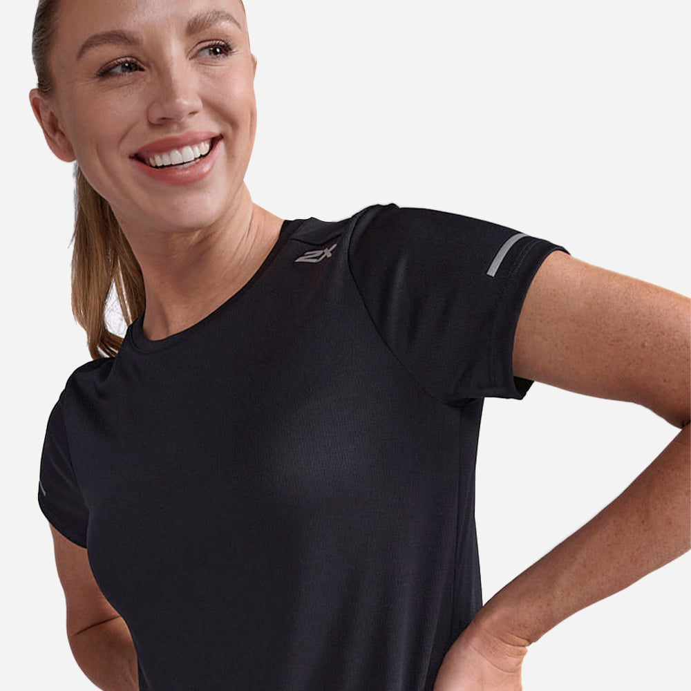 Áo Tay Ngắn Nữ 2XU Aero - Đen - Supersports Vietnam