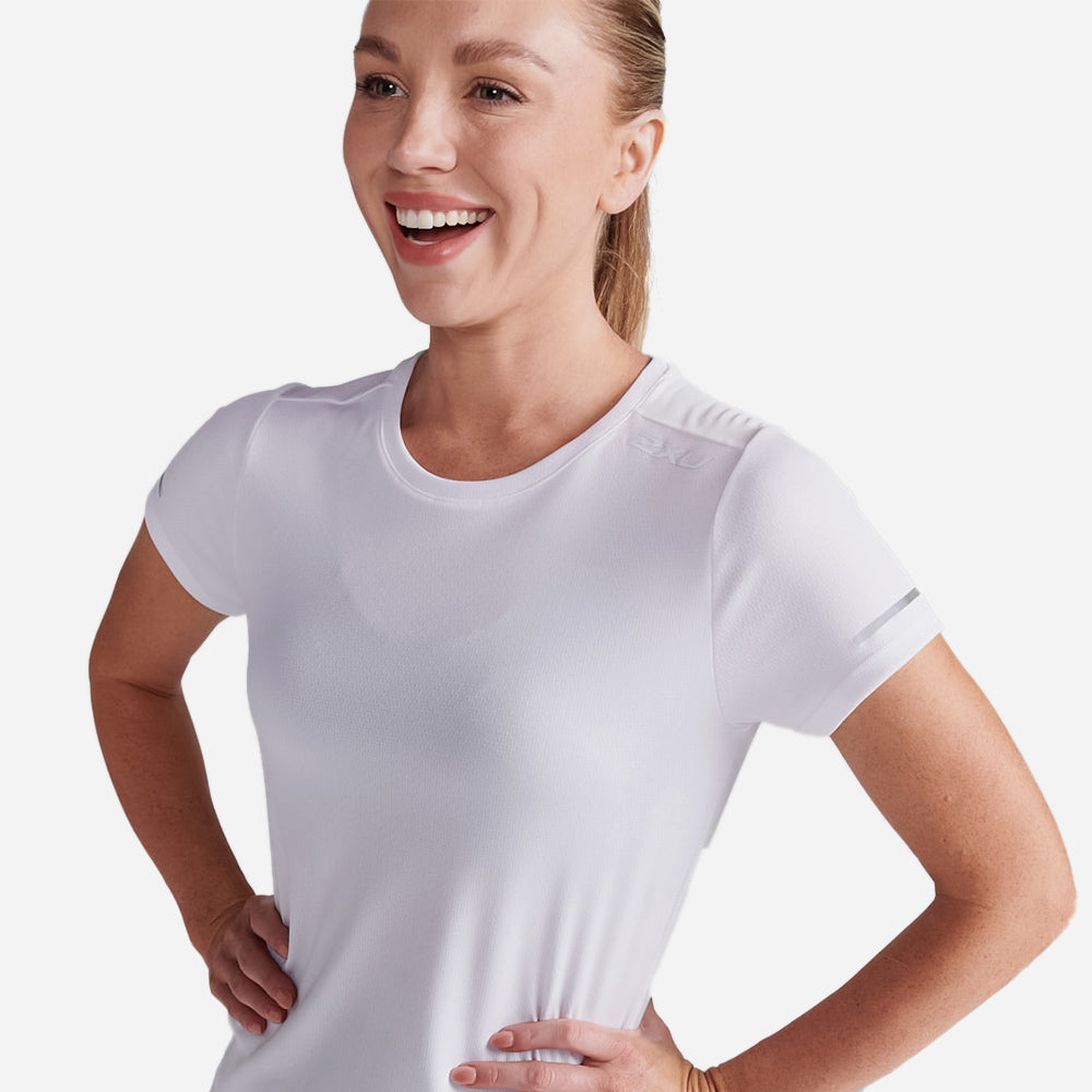 Áo Tay Ngắn Nữ 2XU Aero - Trắng - Supersports Vietnam