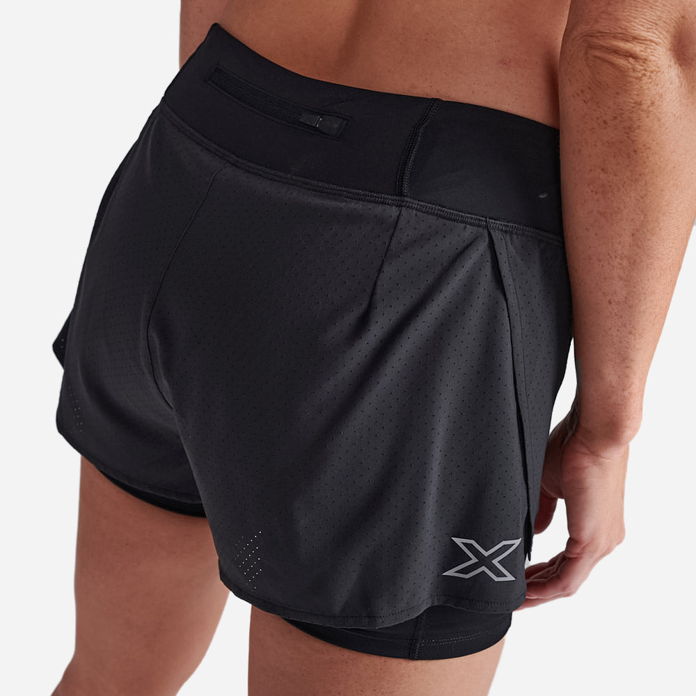 Quần Ngắn Nữ 2XU Aero 2-In-1 4 Inch - Đen - Supersports Vietnam