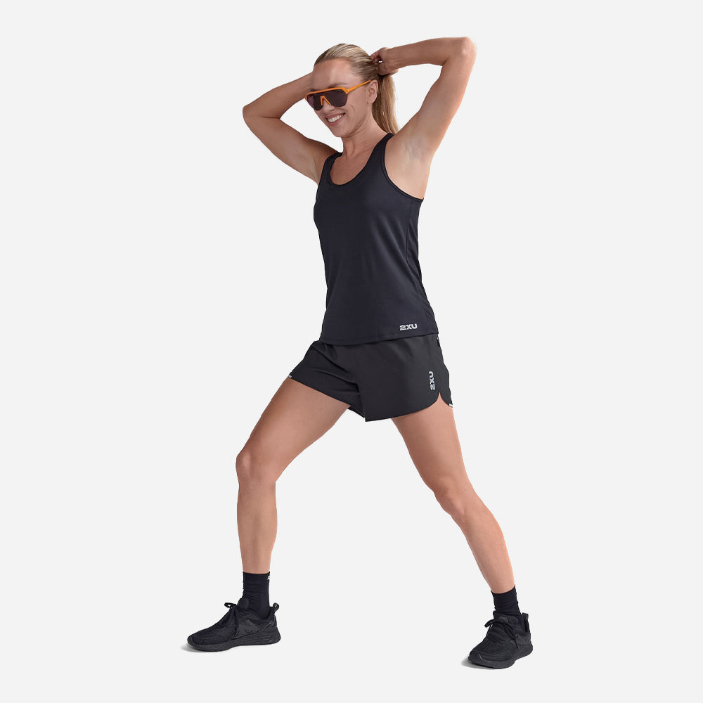 Áo Ba Lỗ Nữ 2XU Aero Singlet - Đen - Supersports Vietnam