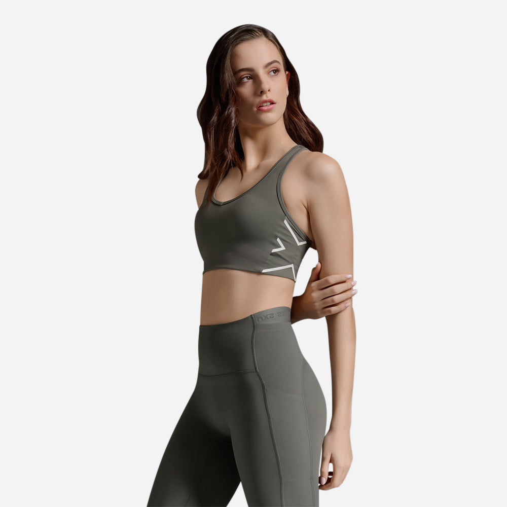 Áo Bra Thể Thao Nữ 2XU Motion Racerback - Xám - Supersports Vietnam