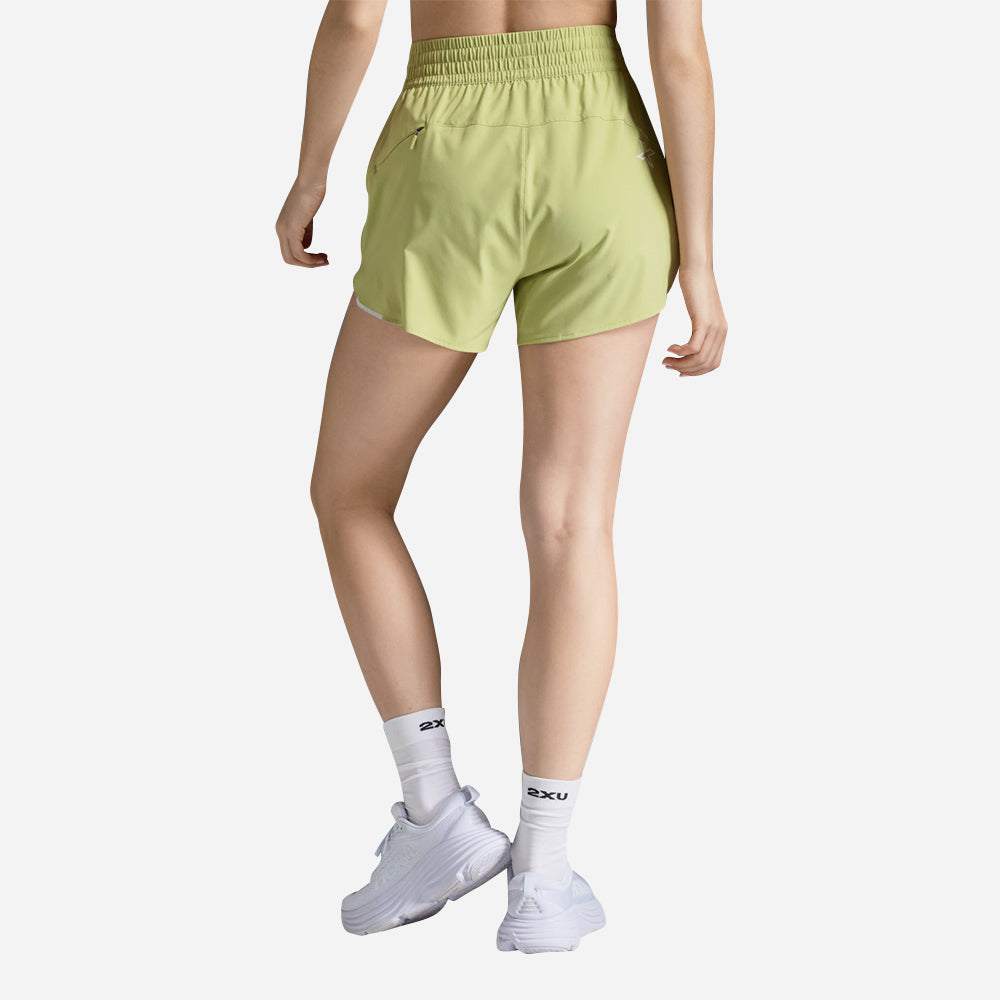 Quần Ngắn Nữ 2XU Aero Hi-Rise 4 Inch - Xanh Lá - Supersports Vietnam
