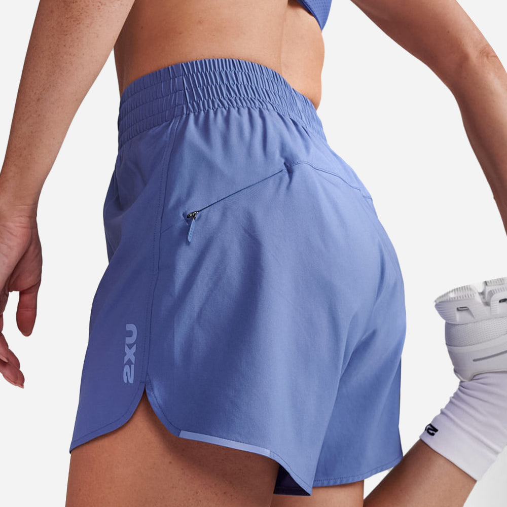 Quần Ngắn Nữ 2XU Aero Hi-Rise 4 Inch - Xanh Dương - Supersports Vietnam