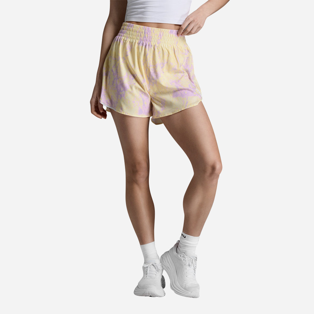 Quần Ngắn Nữ 2XU Aero Hi-Rise 4 Inch - Vàng - Supersports Vietnam
