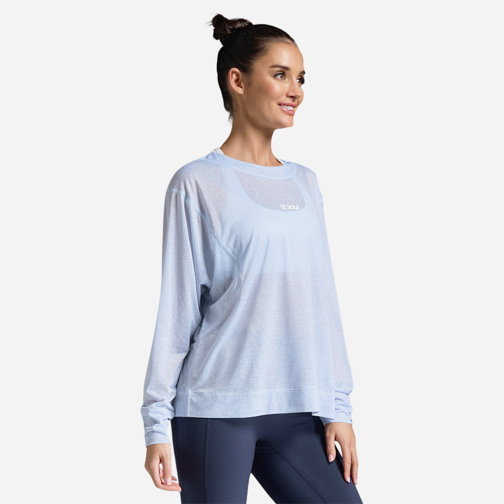 Áo Thun Tay Dài Nữ 2XU Relight - Xanh Dương - Supersports Vietnam