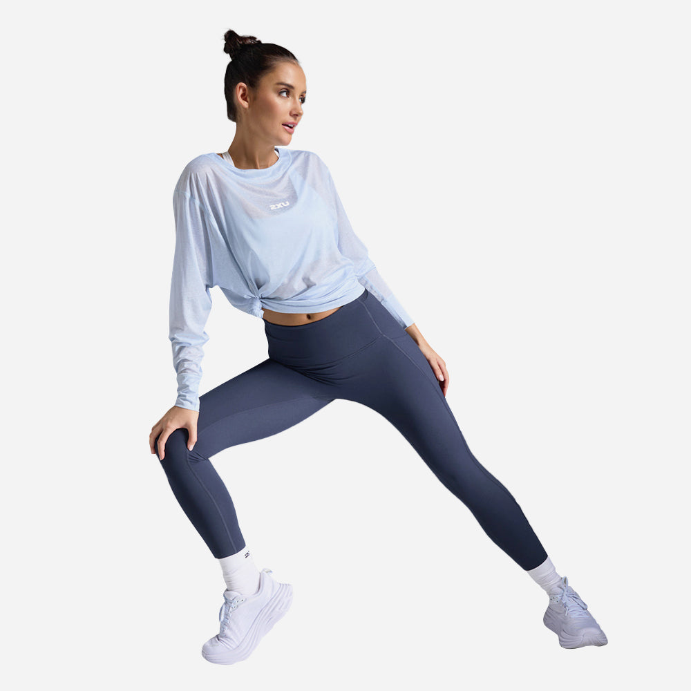 Áo Thun Tay Dài Nữ 2XU Relight - Xanh Dương - Supersports Vietnam