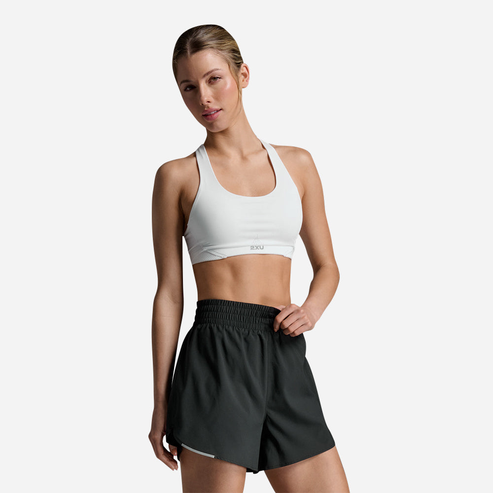 Áo Bra Thể Thao Nữ 2XU Aero Mesh Medium Impact - Trắng - Supersports Vietnam