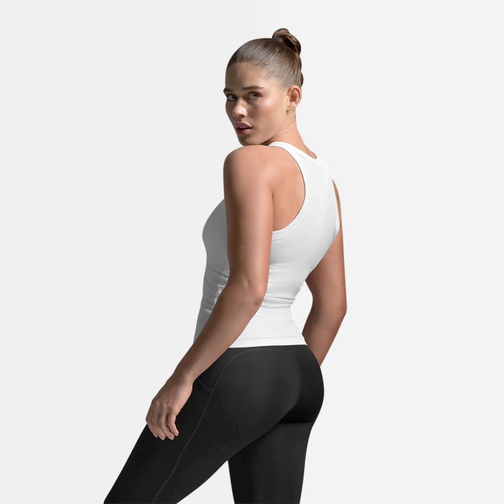 Áo Ba Lỗ Nữ 2XU Fluid Ribbed - Trắng - Supersports Vietnam