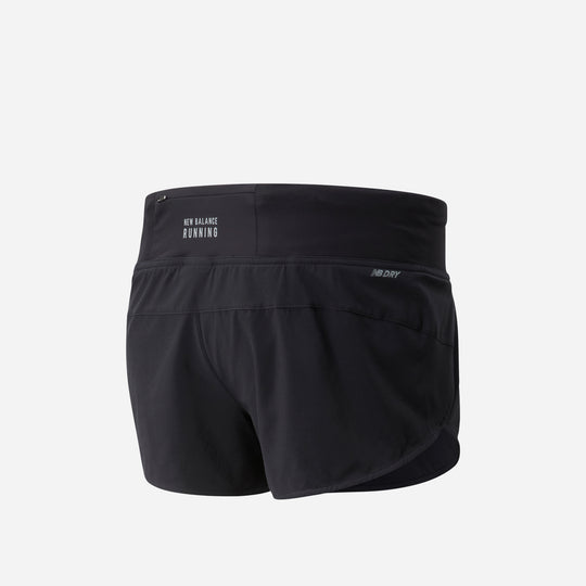 Quần Ngắn Thể Thao Nữ New Balance Impact Run 3 Inch - Đen