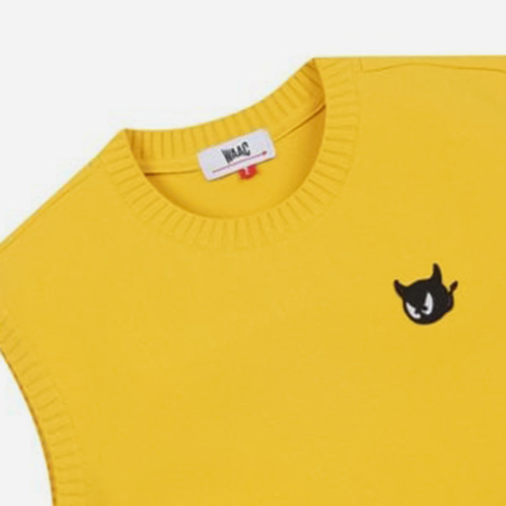 Áo Golf Tay Ngắn Nữ Waac Crew Neck Knit - Vàng - Supersports Vietnam