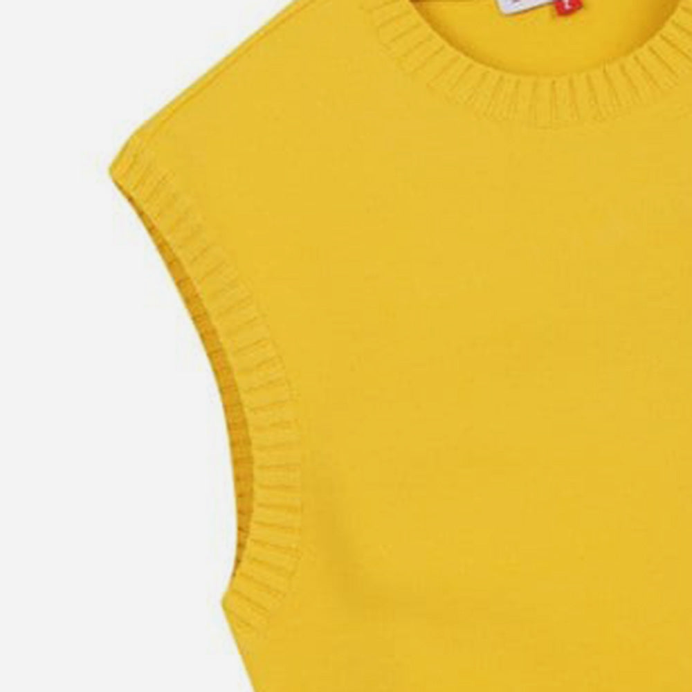 Áo Golf Tay Ngắn Nữ Waac Crew Neck Knit - Vàng - Supersports Vietnam