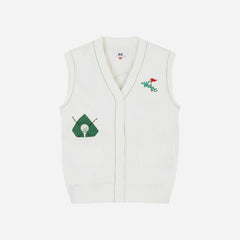 Áo Khoác Nữ Waac Club Embroidery Sleeveless Cardigan - Trắng - Supersports Vietnam