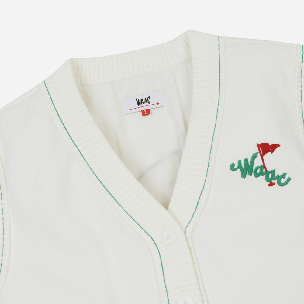 Áo Khoác Nữ Waac Club Embroidery Sleeveless Cardigan - Trắng - Supersports Vietnam