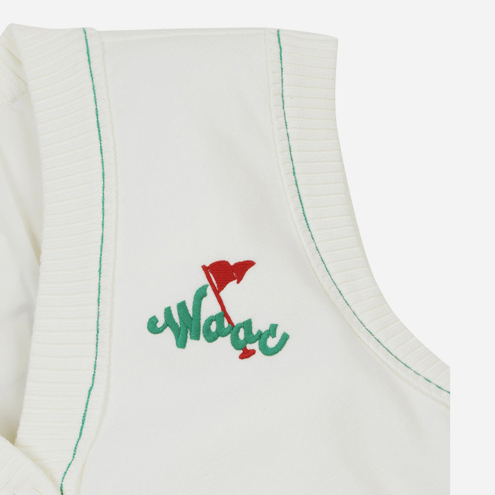 Áo Khoác Nữ Waac Club Embroidery Sleeveless Cardigan - Trắng - Supersports Vietnam