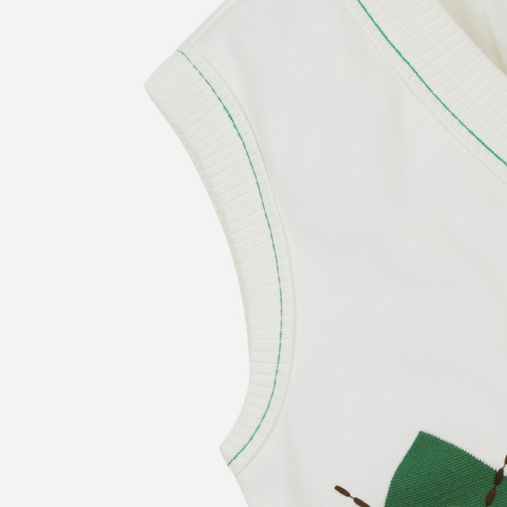 Áo Khoác Nữ Waac Club Embroidery Sleeveless Cardigan - Trắng - Supersports Vietnam