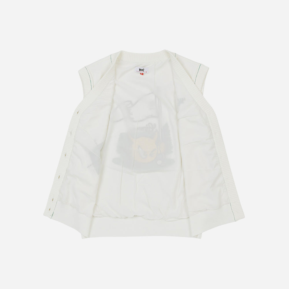 Áo Khoác Nữ Waac Club Embroidery Sleeveless Cardigan - Trắng - Supersports Vietnam