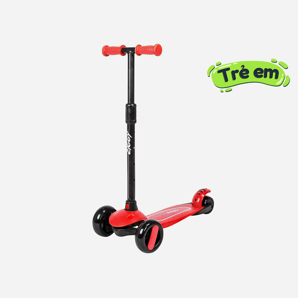 Xe Trượt 3 Bánh Trẻ Em Spartan Ziggy 3-Wheel Tilt Scooter W/Led Light - Red - Supersports Vietnam