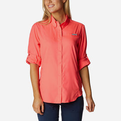 Áo Sơ Mi Dài Tay Chống Nắng Nữ Columbia Womens Tamiami™ II - Cam San Hô - Supersports Vietnam