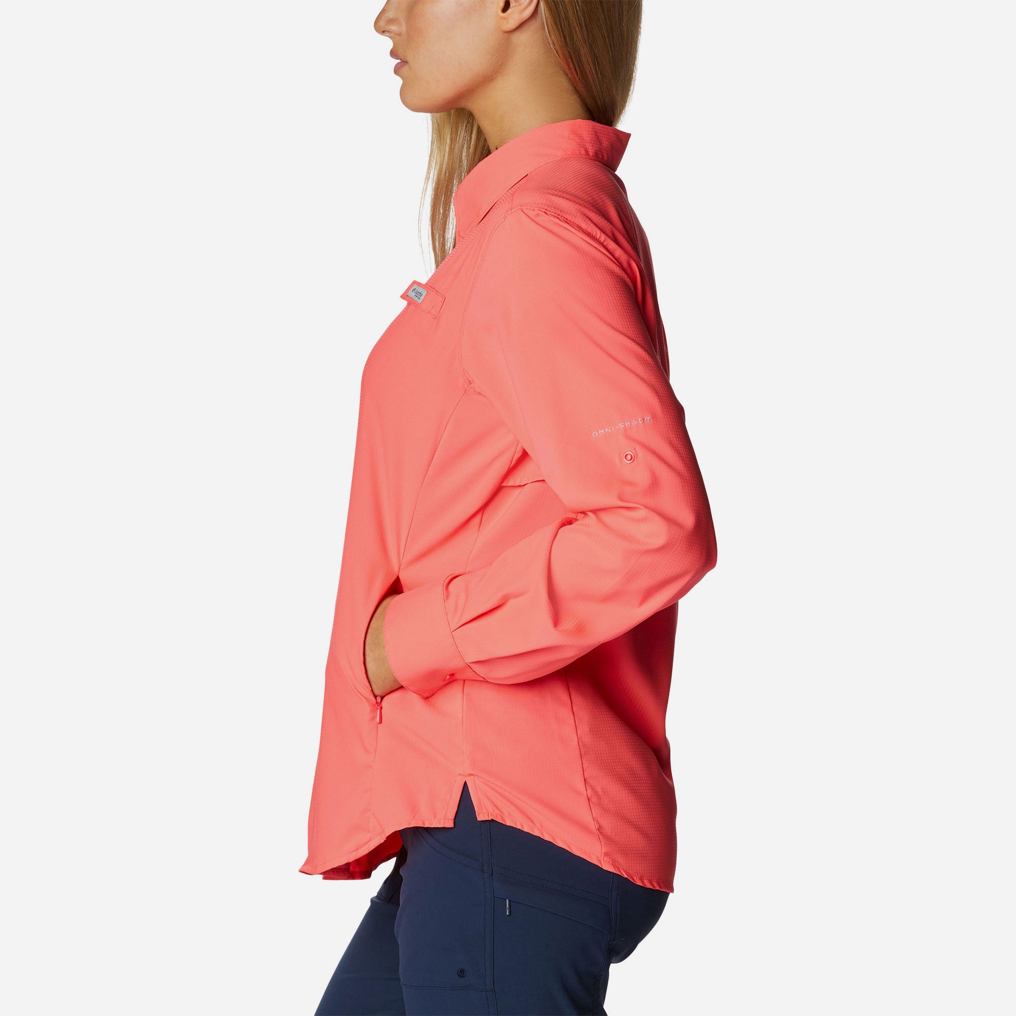 Áo Sơ Mi Dài Tay Chống Nắng Nữ Columbia Womens Tamiami™ II - Cam San Hô - Supersports Vietnam