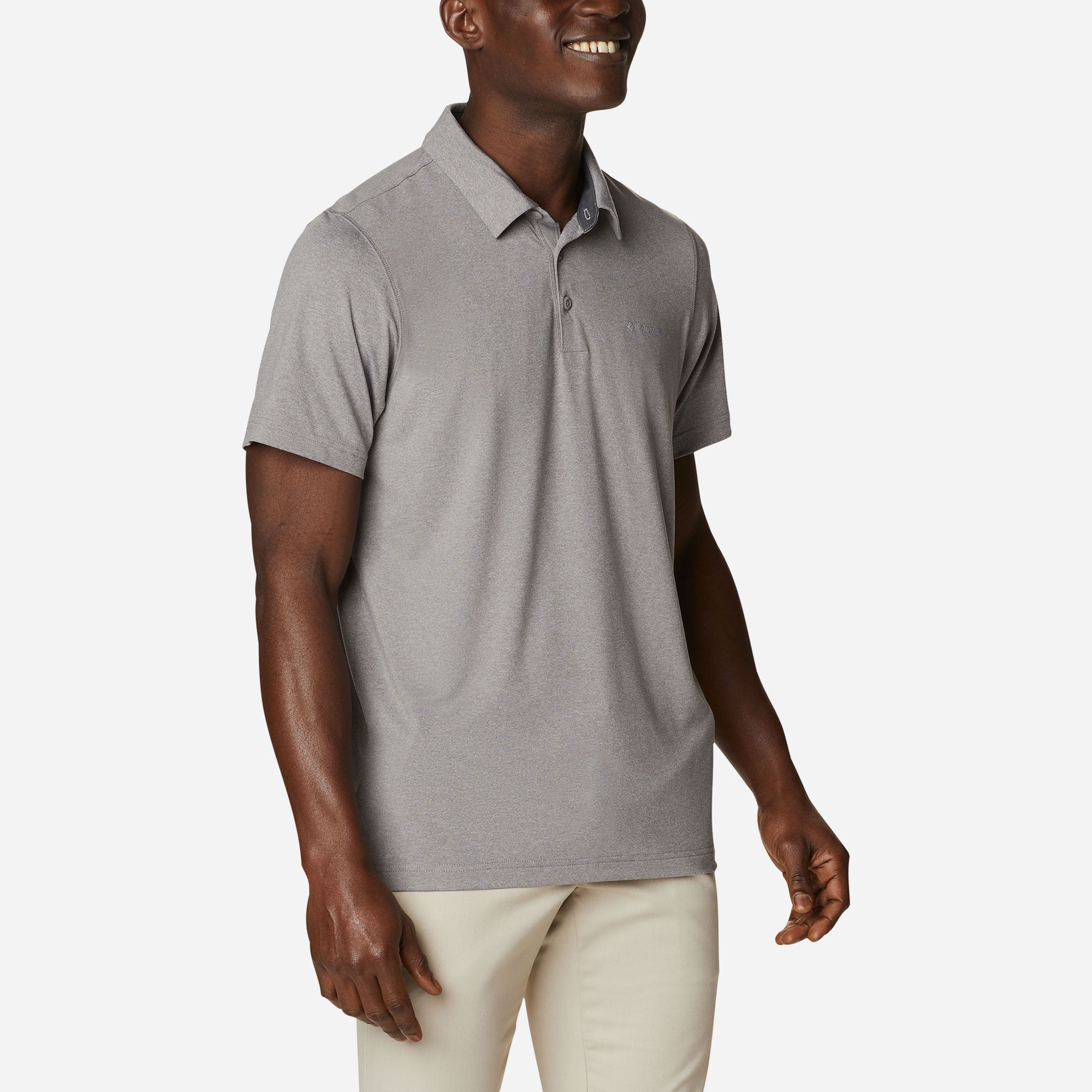 Áo Polo Ngắn Tay Chống Nắng Nam Columbia Tech Trail™ - Xám - Supersports Vietnam