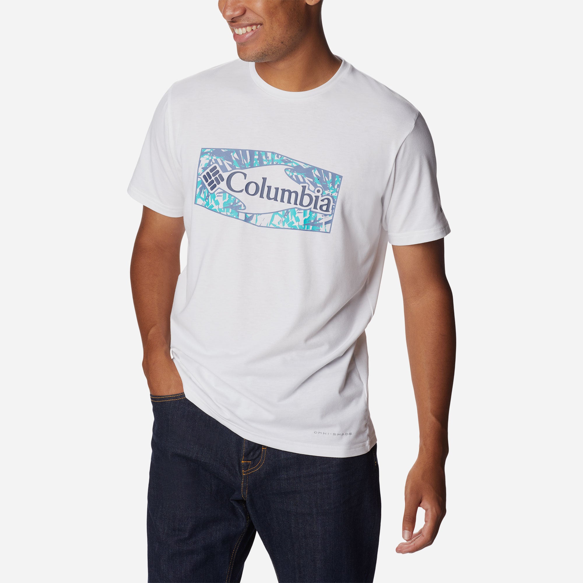 Áo Thun Ngắn Tay Nam Columbia Sun Trek™ Graphic - Trắng - Supersports Vietnam