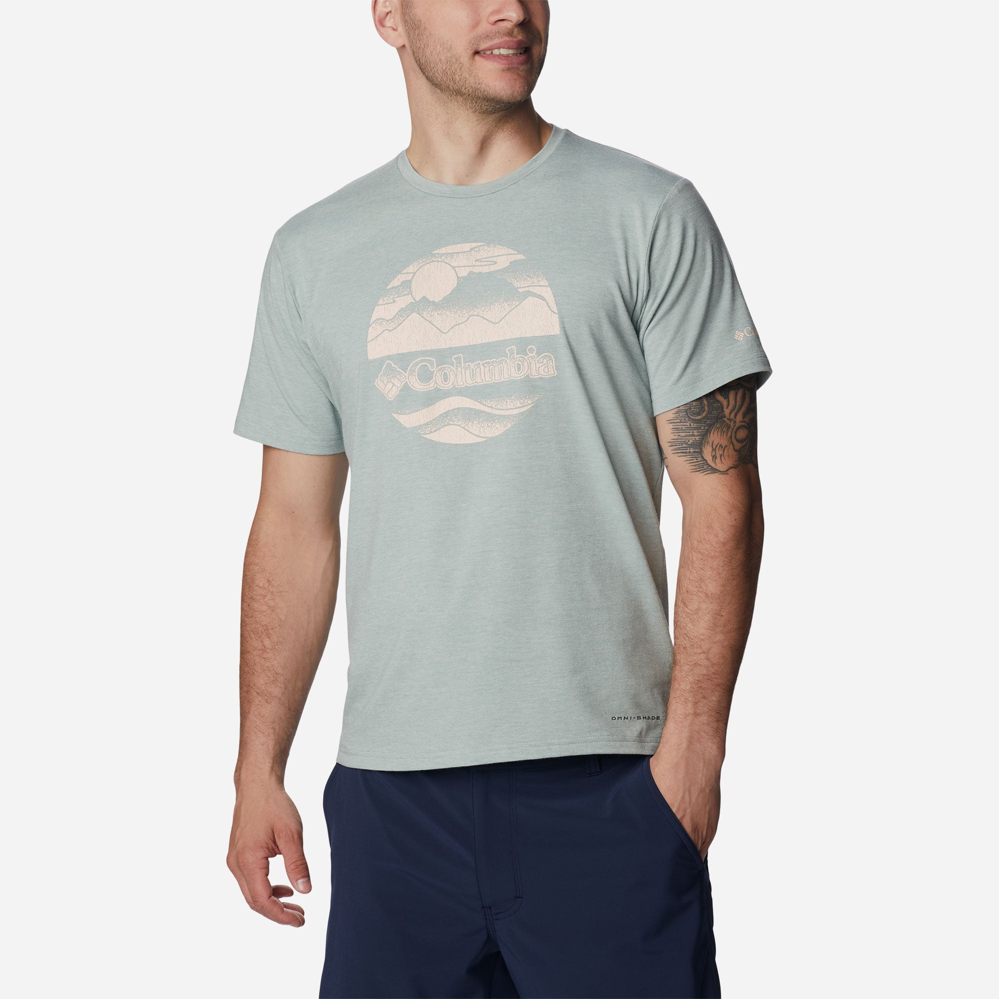 Áo Thun Ngắn Tay Nam Columbia Sun Trek™ Graphic - Xanh Mint - Supersports Vietnam