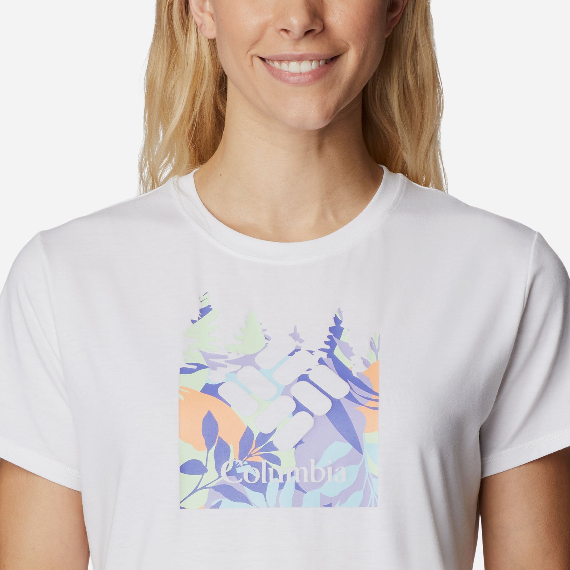 Áo Thun Ngắn Tay Chống Nắng Nữ Columbia Sun Trek™ Graphic - Trắng - Supersports Vietnam