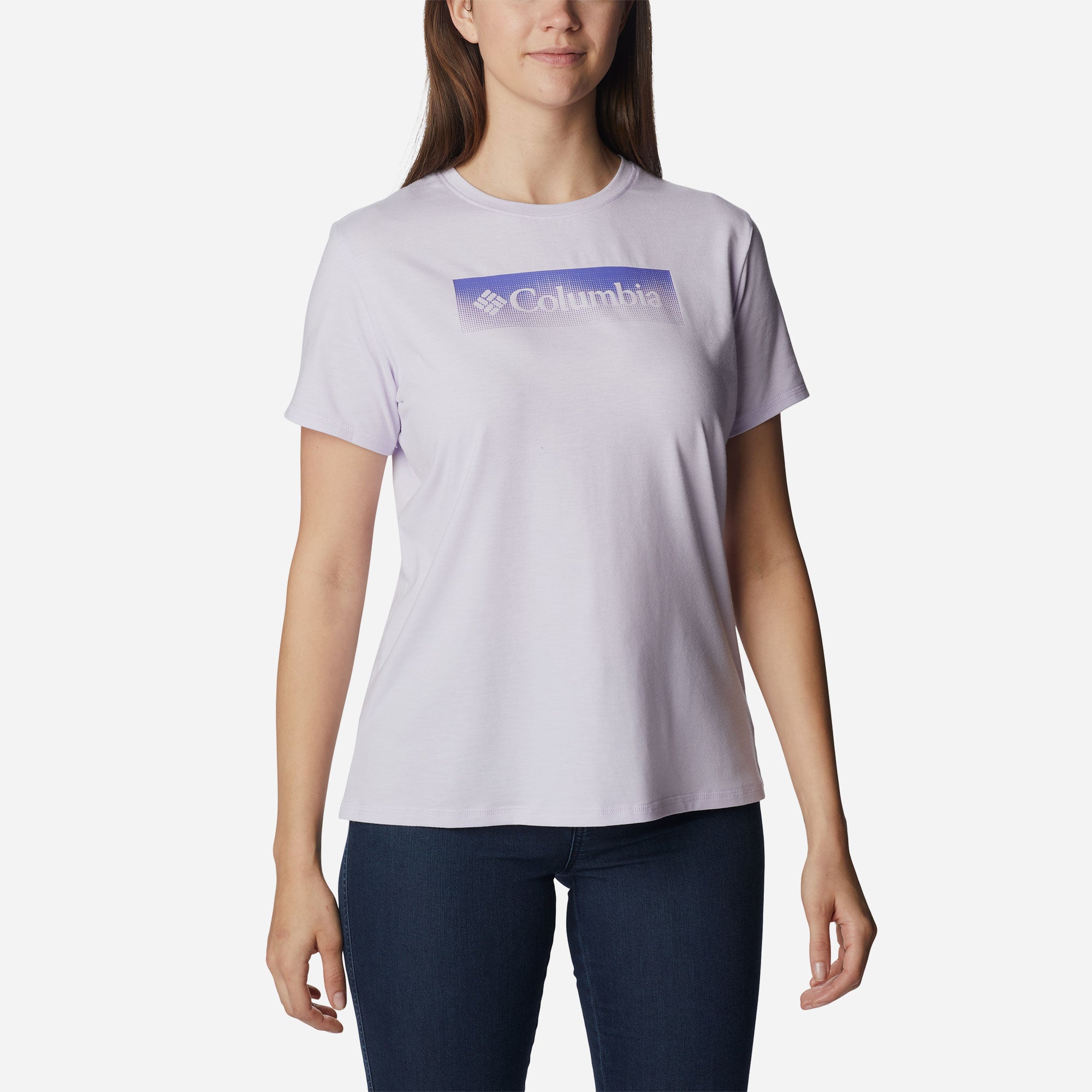 Áo Thun Ngắn Tay Chống Nắng Nữ Columbia Sun Trek™ Graphic - Tím - Supersports Vietnam