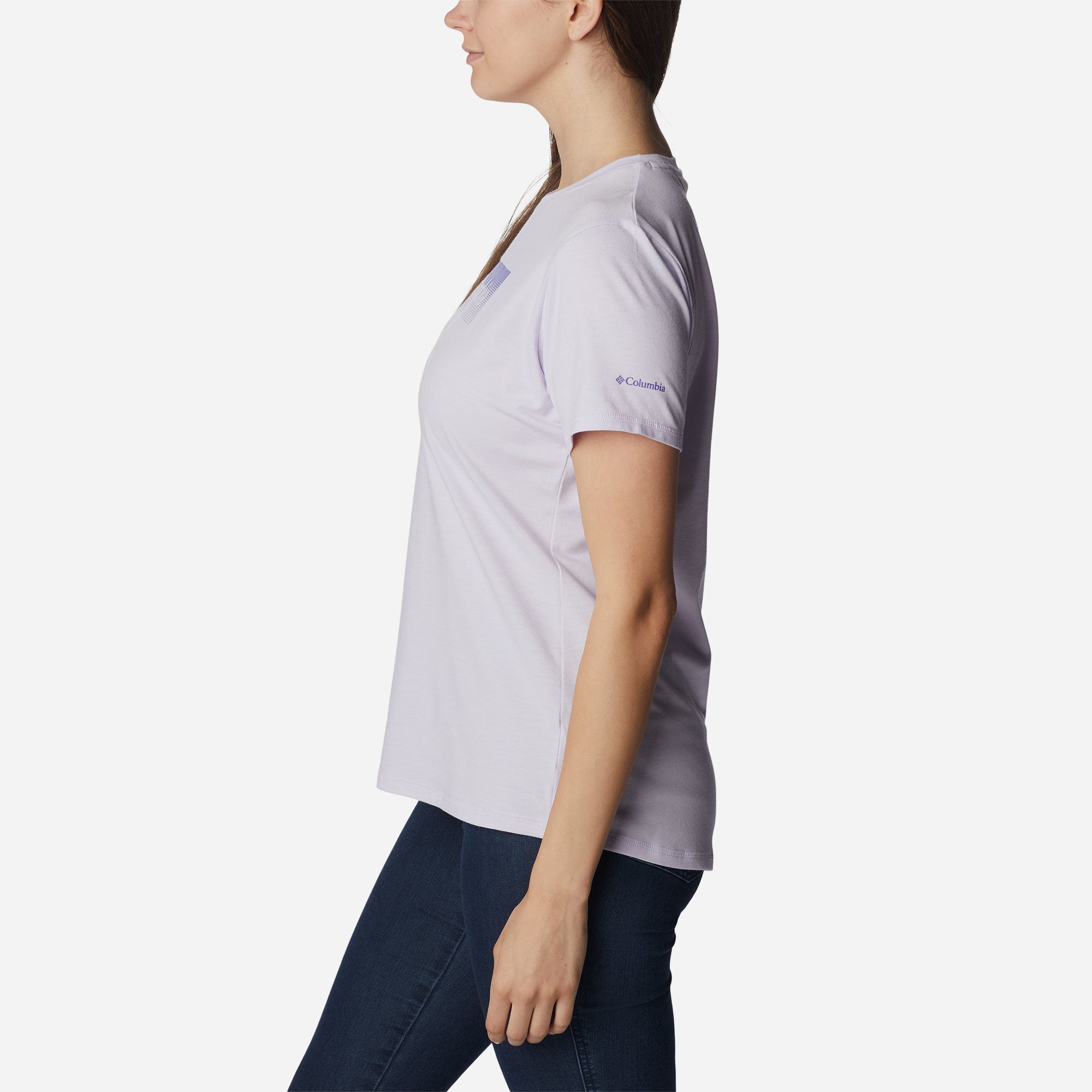 Áo Thun Ngắn Tay Chống Nắng Nữ Columbia Sun Trek™ Graphic - Tím - Supersports Vietnam