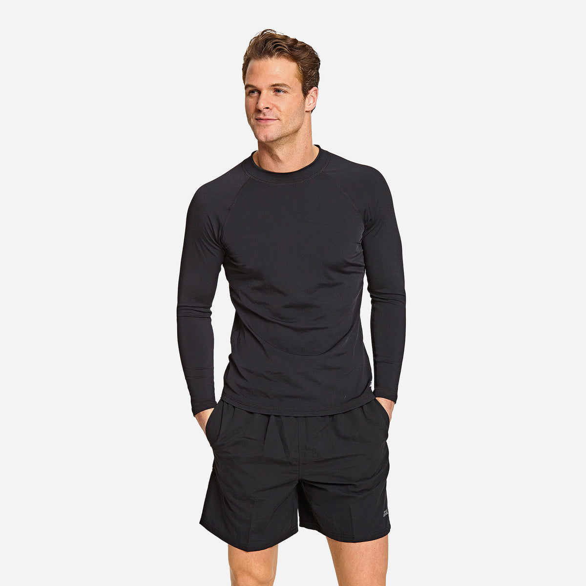 Áo Bơi Chống Nắng Tay Dài Nam Zoggs Jackson - Đen