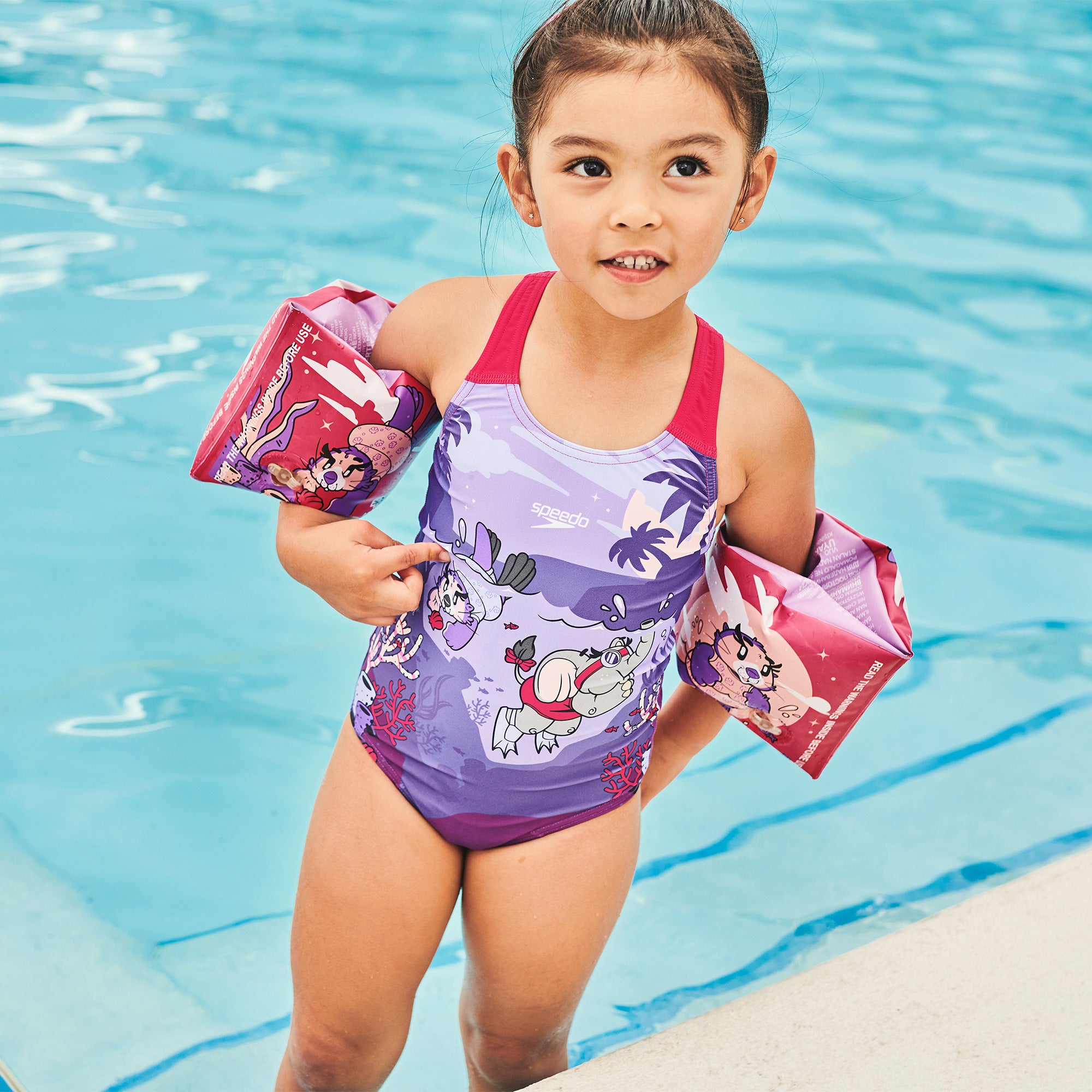 Phao Tay Trẻ Em Speedo Printed - Hồng - Supersports Vietnam