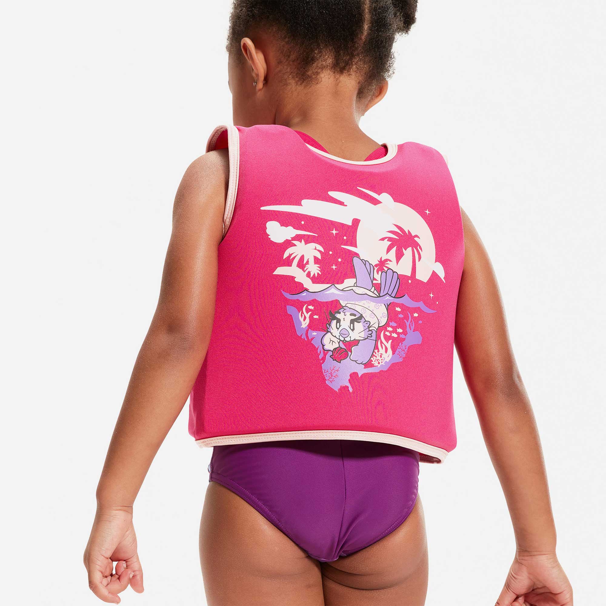 Áo Phao Trẻ Em Speedo Printed - Hồng - Supersports Vietnam