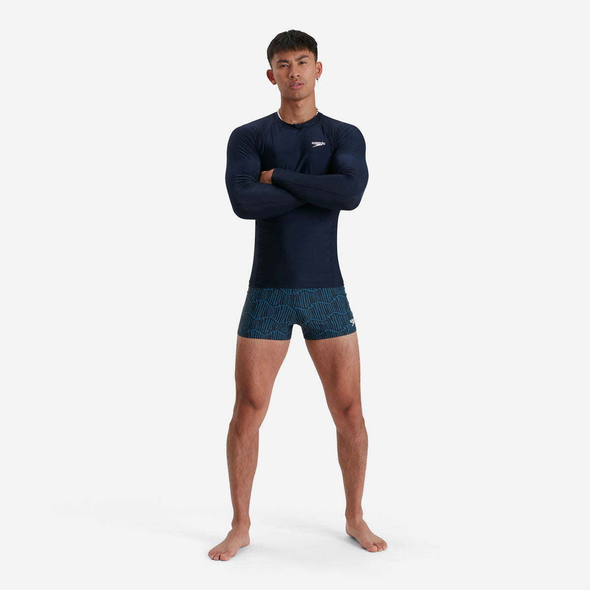 Áo Bơi Chống Nắng Nam Speedo Essentials - Xanh Navy