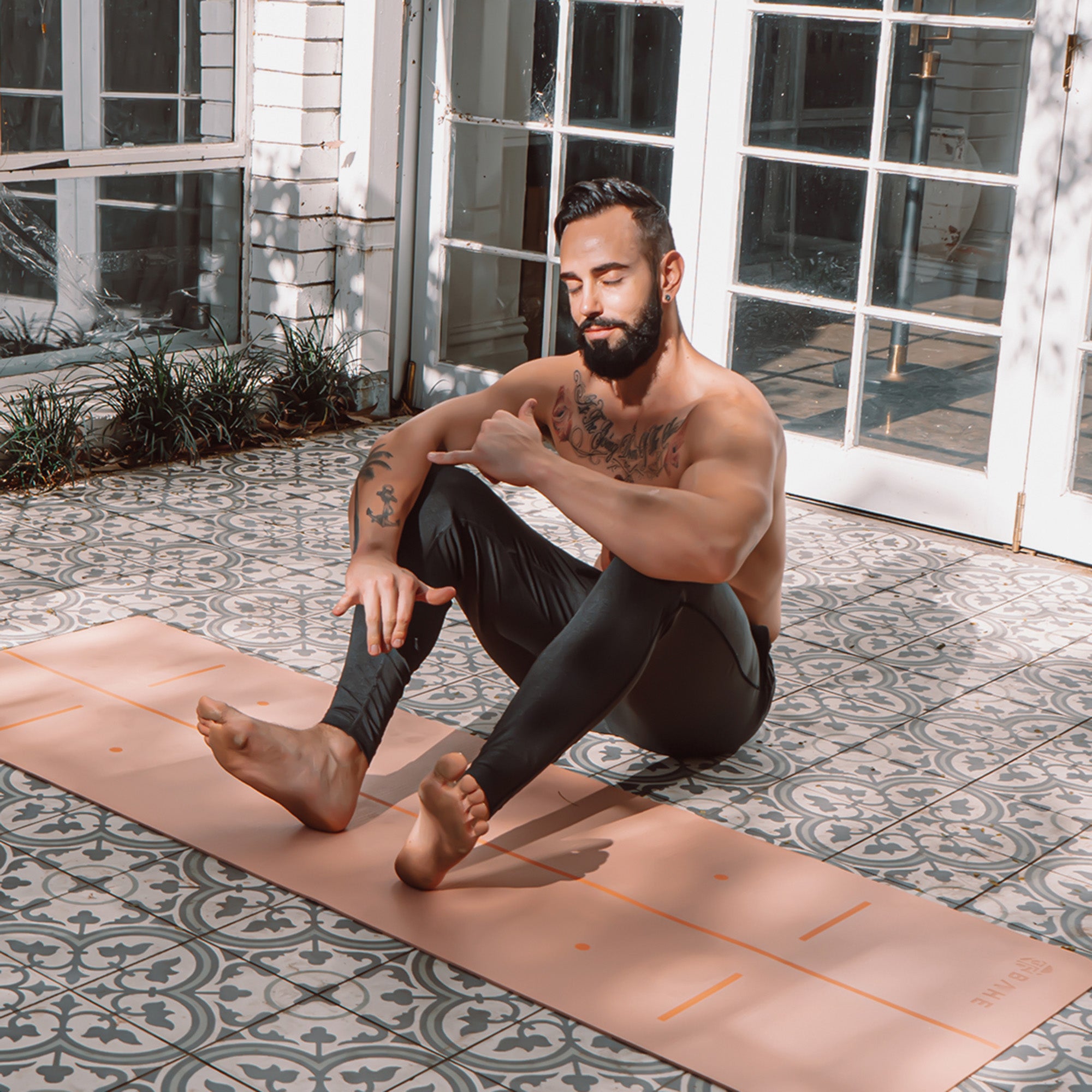 Thảm Tập Yoga Bahe Essential Alignment 4Mm - Hồng - Supersports Vietnam