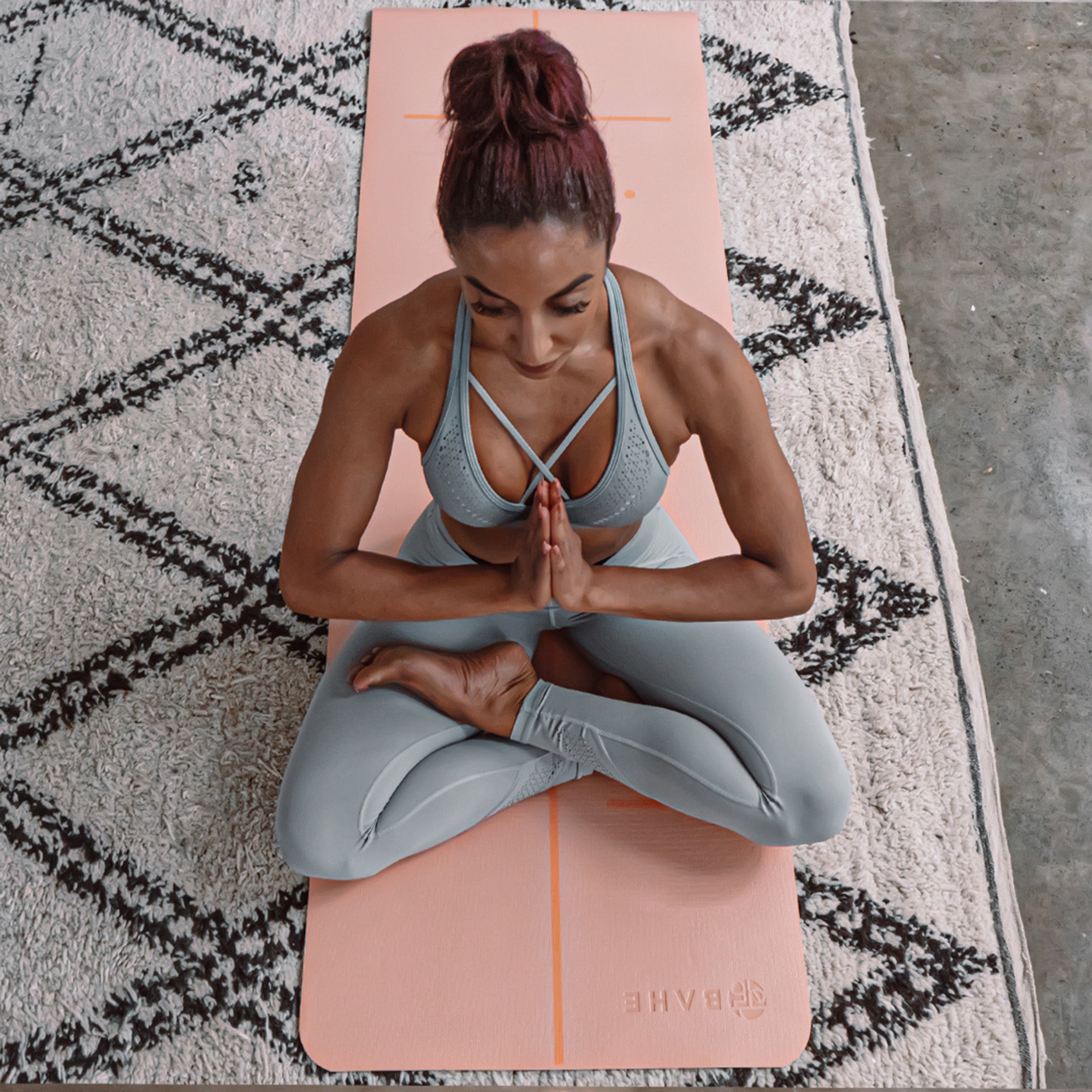 Thảm Tập Yoga Bahe Essential Alignment 4Mm - Hồng - Supersports Vietnam