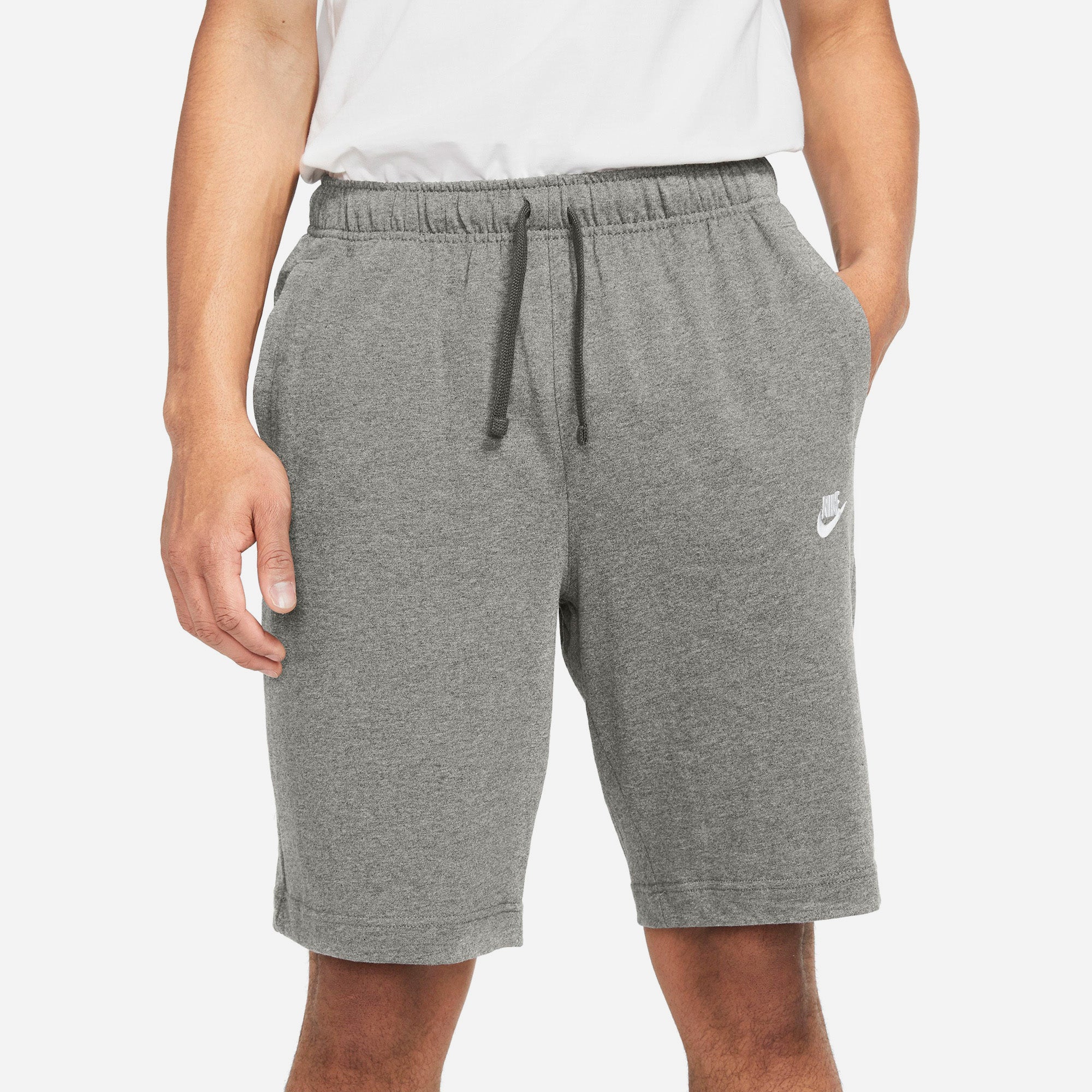 Quần Ngắn Thời Trang Nam Nike Sportswear Club Fleece Stretch - Xám - Supersports Vietnam