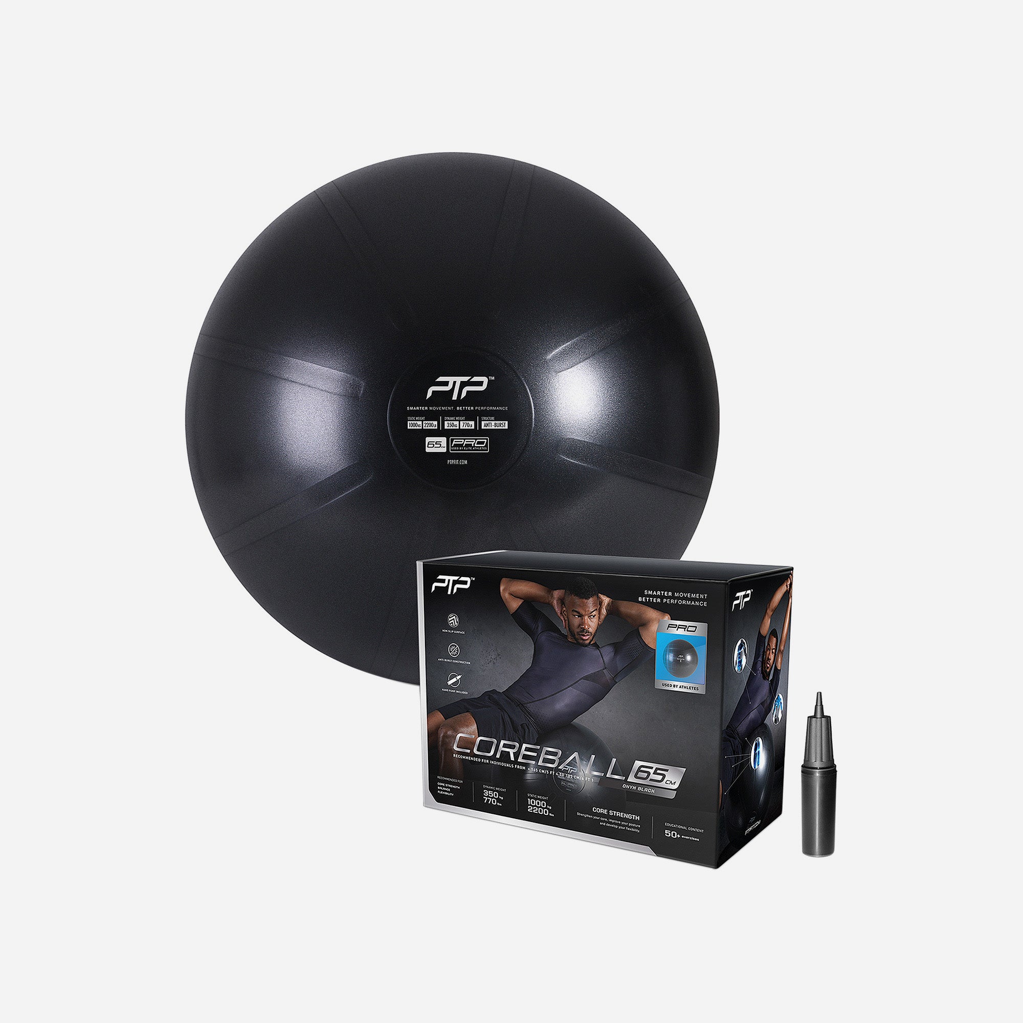 Bóng Yoga Ptp 65Cm Onyx - Đen - Supersports Vietnam