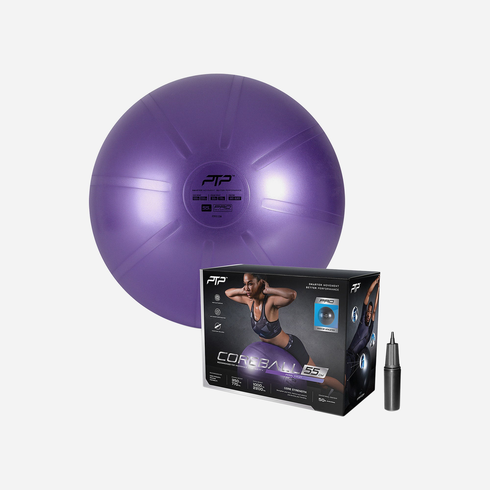 Bóng Yoga Ptp 55Cm Pearl - Tím - Supersports Vietnam