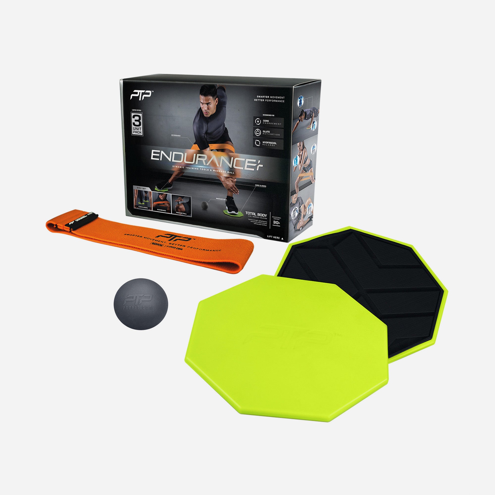 Bộ 3 Tập Độ Bền Ptp Endurance+ Pack ( Gồm Băng Tập Đàn Hồi, Bóng Tập Đàn Hồi, Tấm Trượt) - Nhiều Màu - Supersports Vietnam