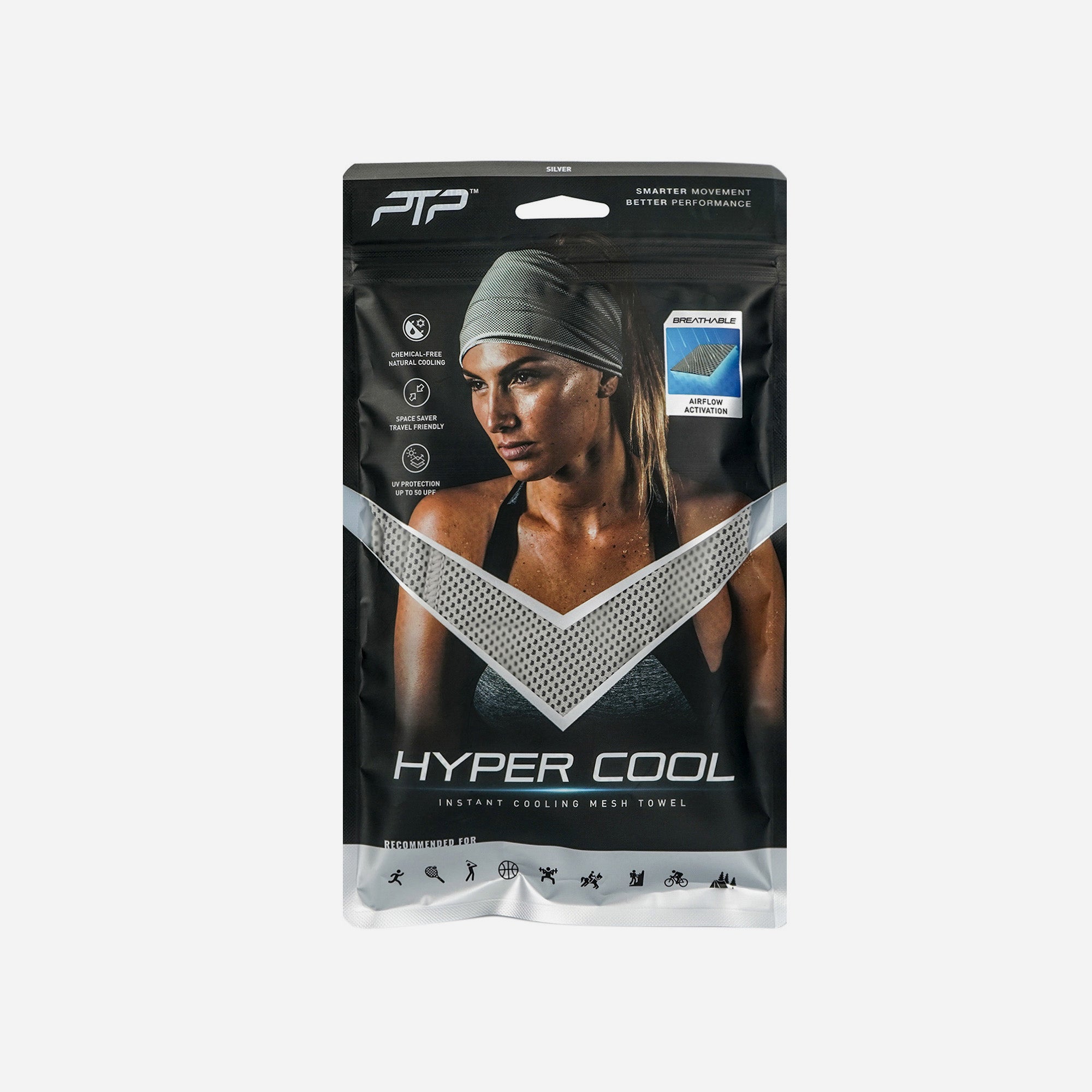 Khăn Tập Gym Ptp Hyper Cool - Xám - Supersports Vietnam