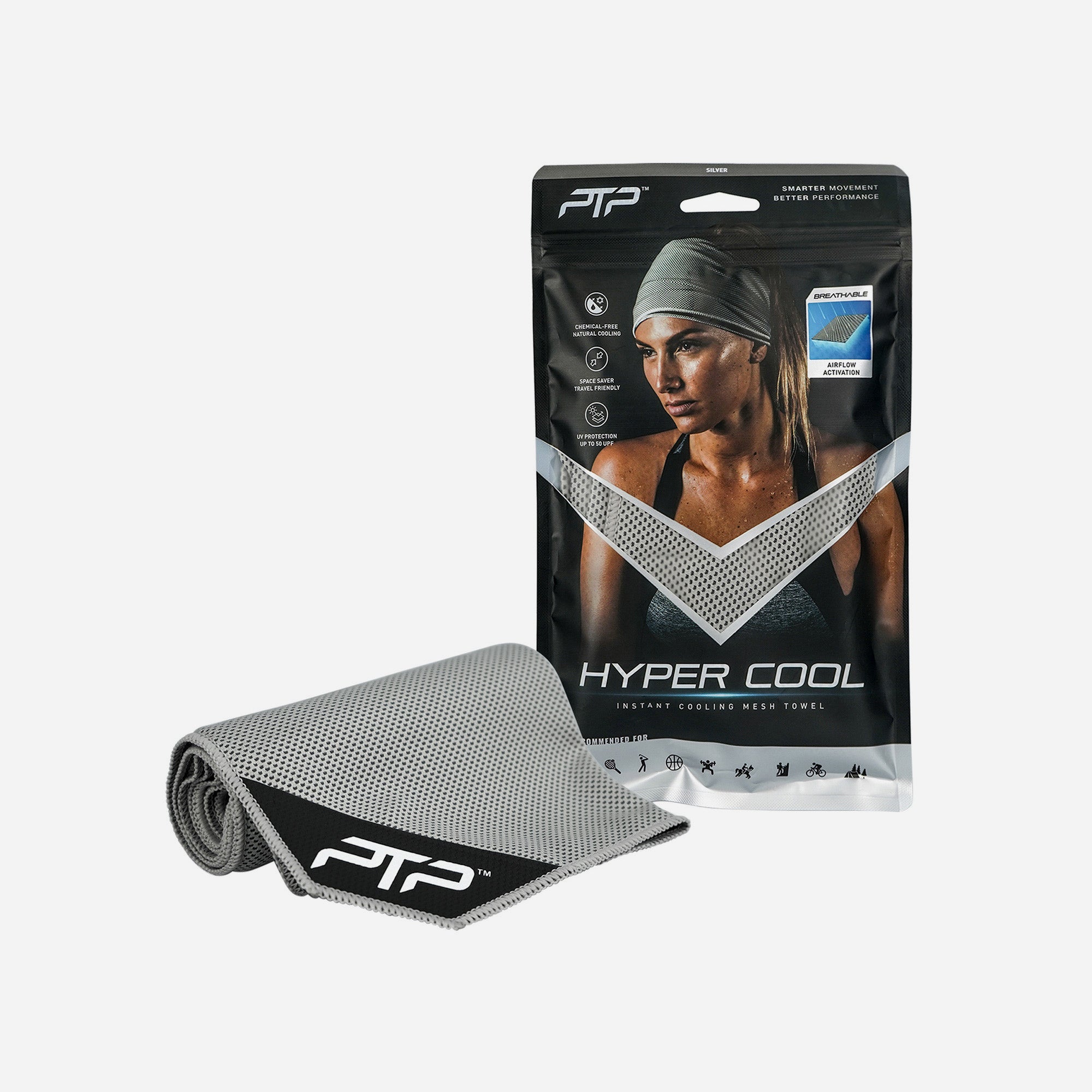 Khăn Tập Gym Ptp Hyper Cool - Xám - Supersports Vietnam