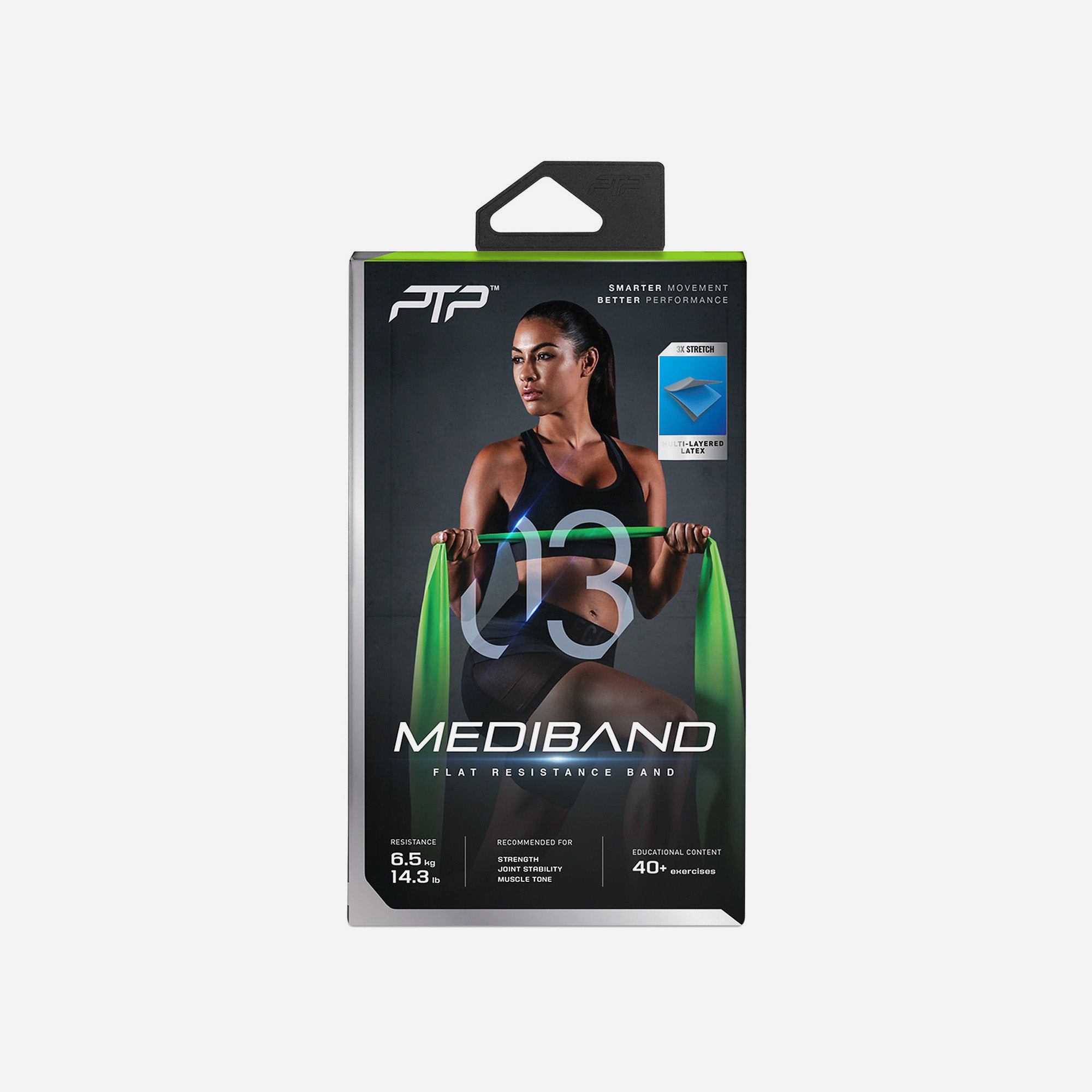 Băng Tập Đàn Hồi Ptp Mediband Medium - Xanh Lá - Supersports Vietnam