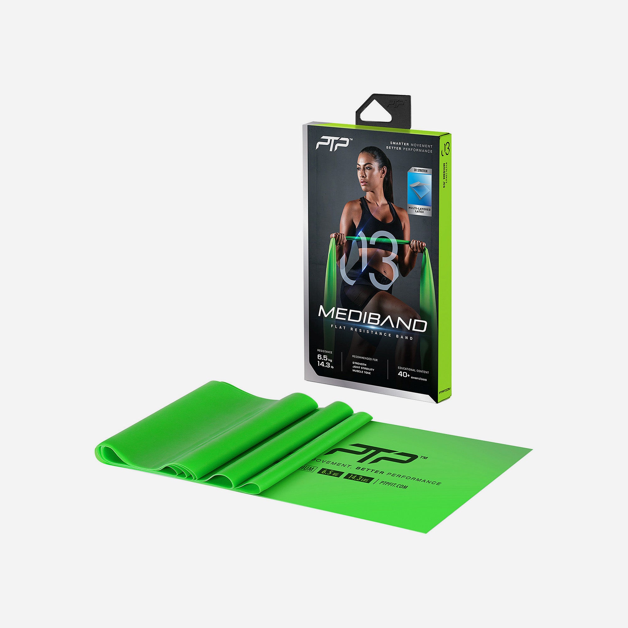 Băng Tập Đàn Hồi Ptp Mediband Medium - Xanh Lá - Supersports Vietnam