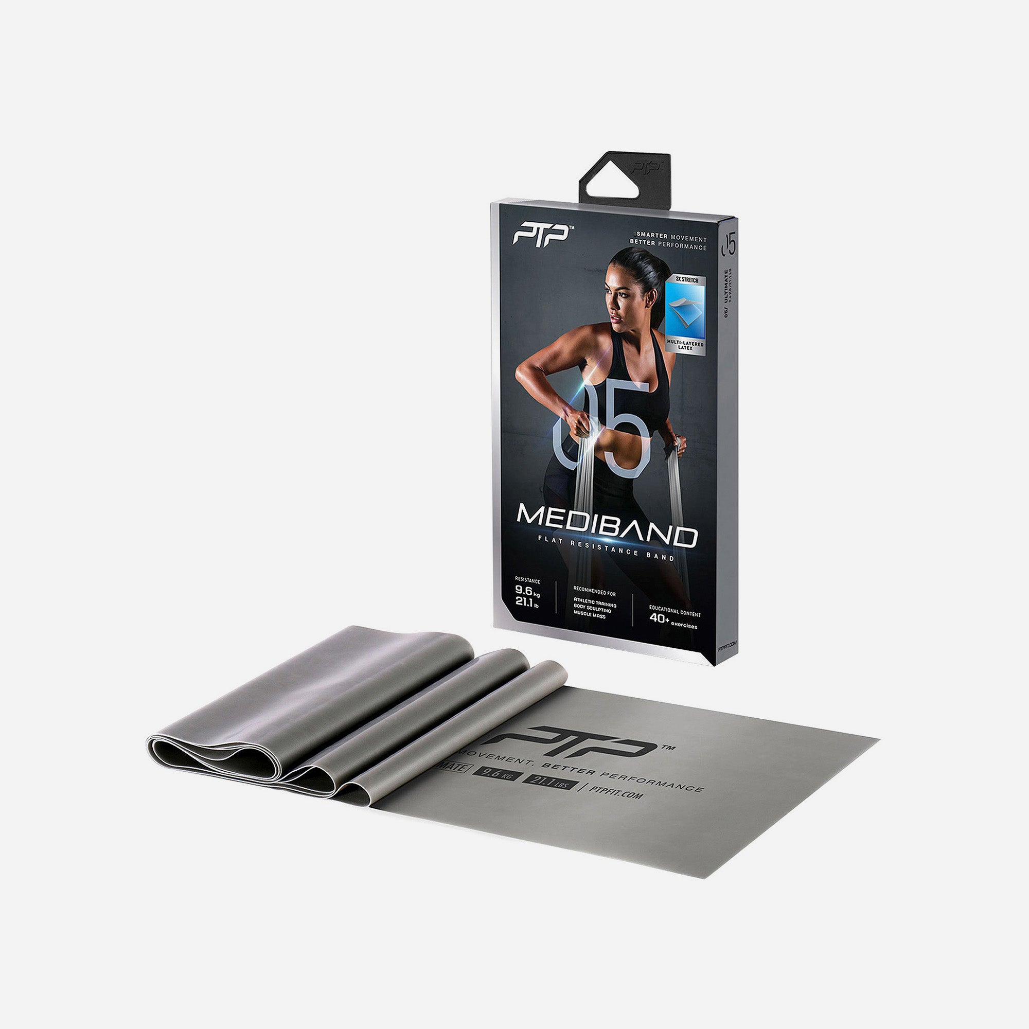Băng Tập Đàn Hồi Ptp Mediband Ultimate - Xám - Supersports Vietnam