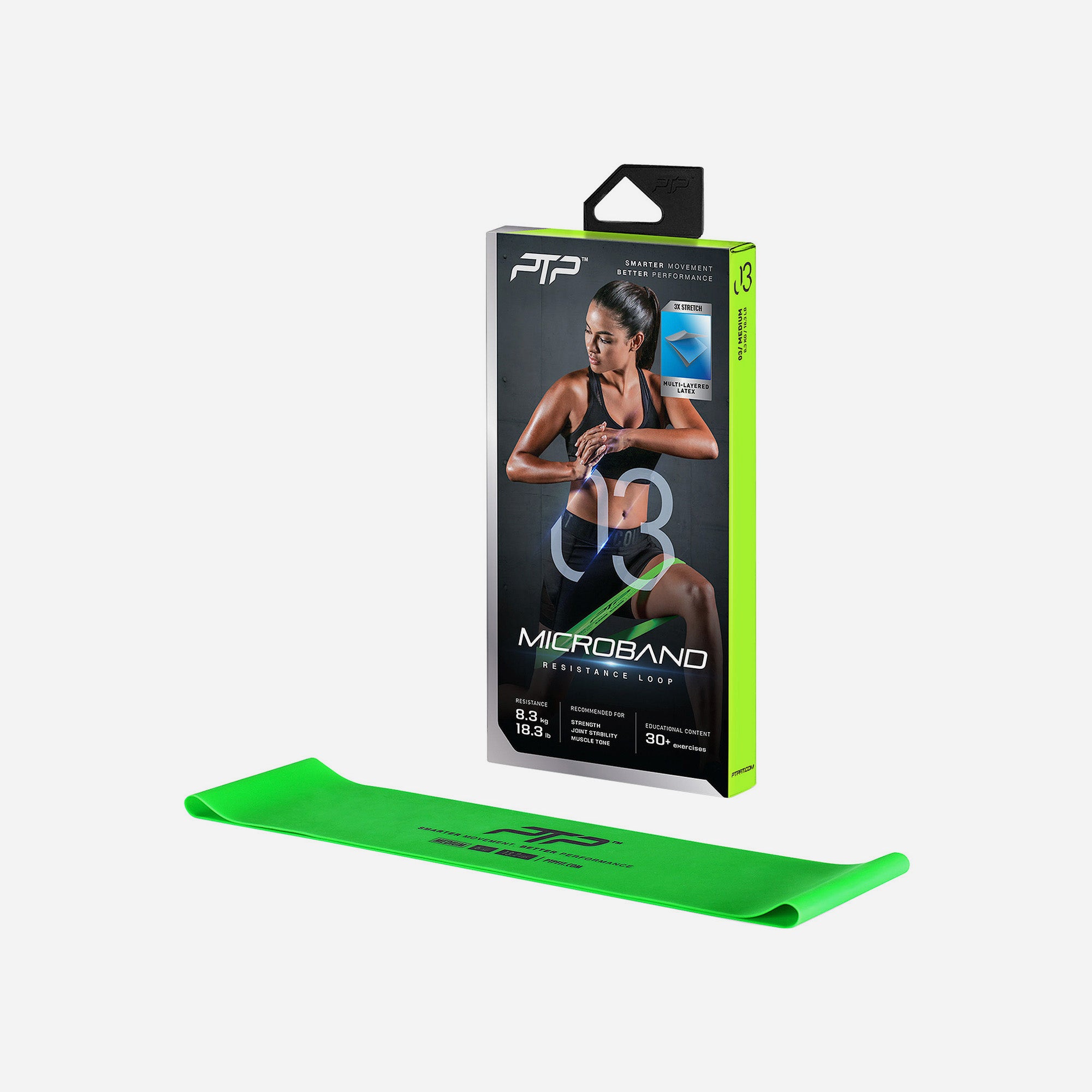 Băng Tập Đàn Hồi Ptp Microband Medium - Xanh Lá - Supersports Vietnam
