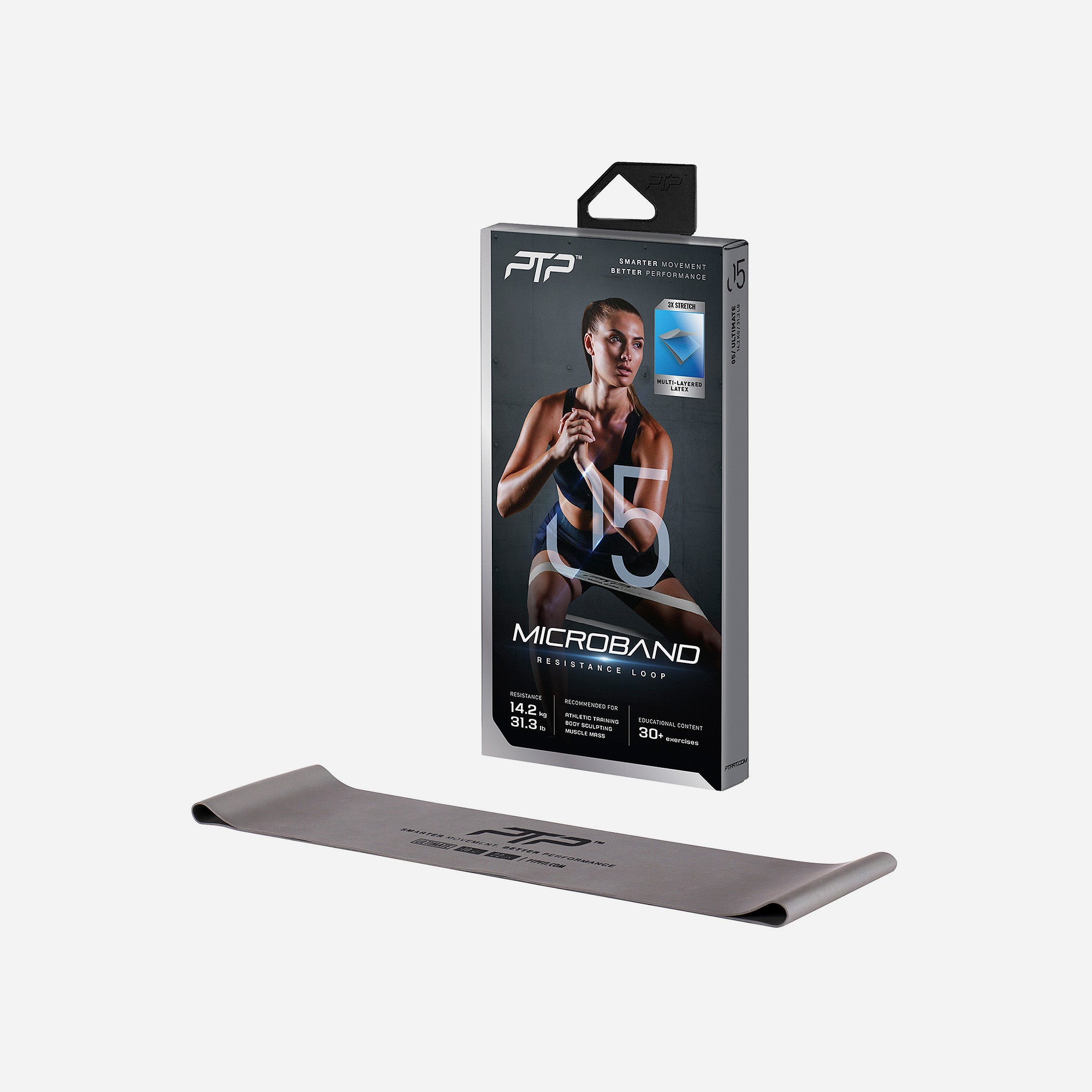 Băng Tập Đàn Hồi Bản Trung Bình Ptp Ultimate - Xám - Supersports Vietnam